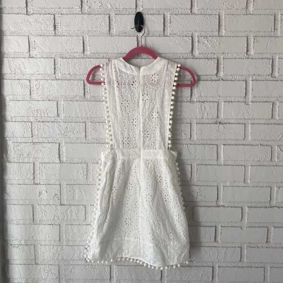 Forever 21 | White Dress Pom Pom Eyelet Small NWOT - Picture 4 of 7